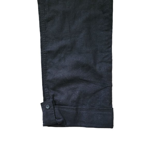 For The Republic NWT Black Tie Solid Cuffed Pants 10 - Picture 4 of 5